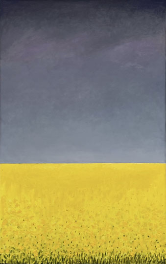 Maria Hillfon  www.hillfon.com  Rapsfält - Colza Field, 100x160 Cm målningar, paintings